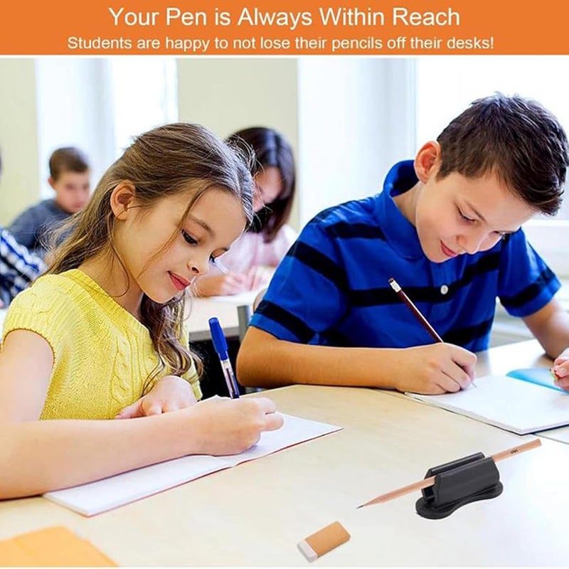 Blue Adhesive Silicone Pen Holder Clip For Whiteboard Desk Wall Office Classroom - Image 2